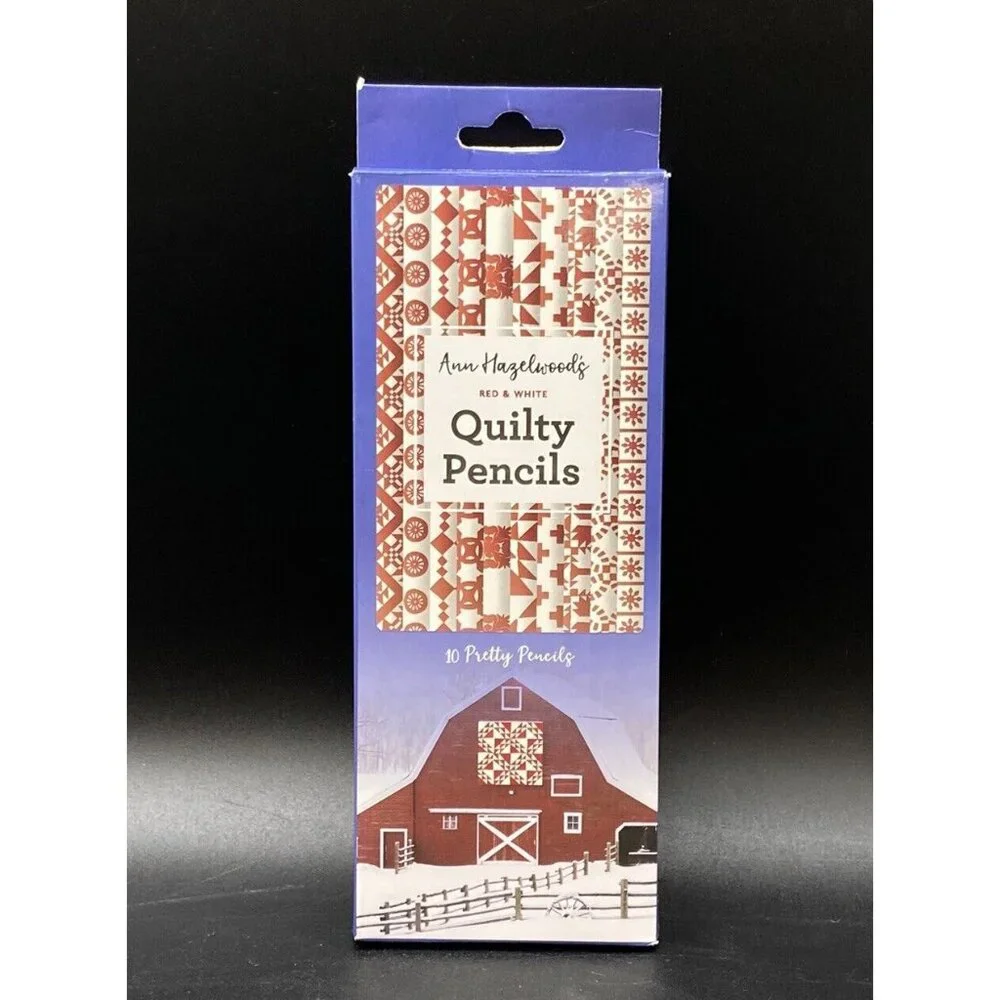 Ann Hazelwood's Red & White Quilty Pencils 10 Quilt Pattern #2 HB Graphite